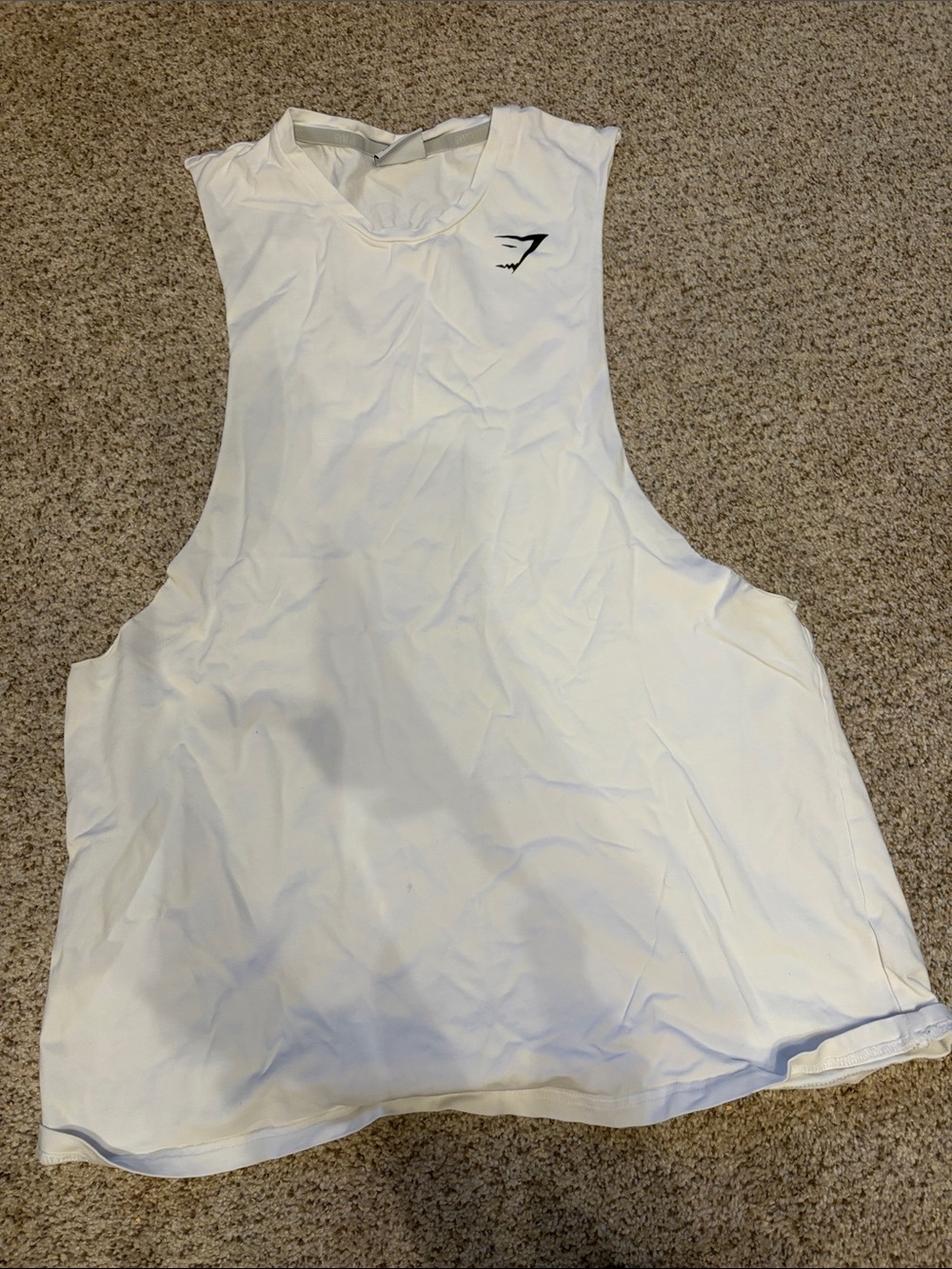 Gymshark White Men’s Muscle Tank with Logo